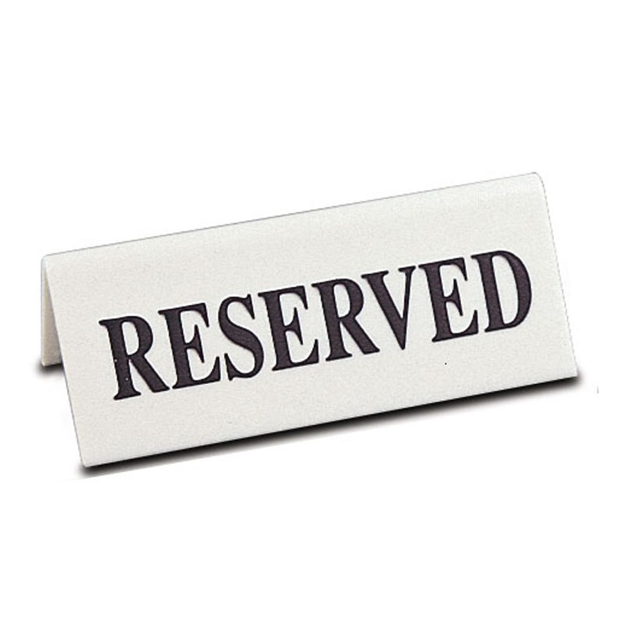 Table Numbers & Reserved Signs