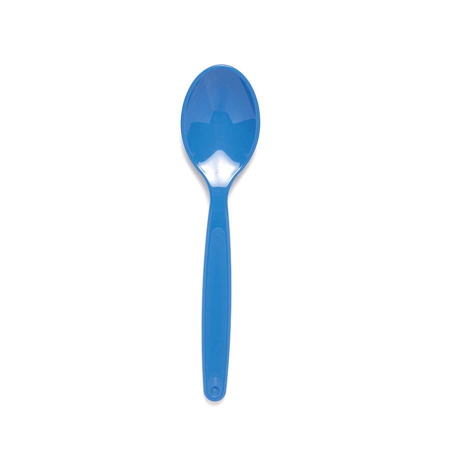 Polycarbonate Dessert Spoon Small 17cm Blue - Catering Supplies UK