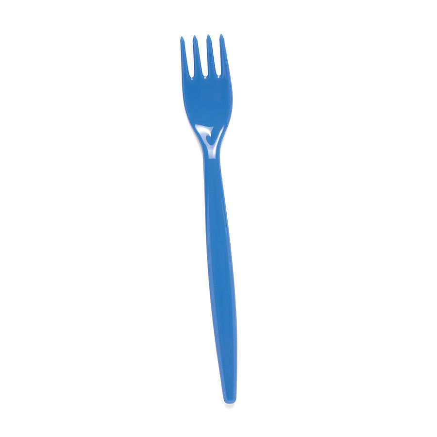 Polycarbonate Fork Antibacterial 20cm Blue - Catering Supplies UK