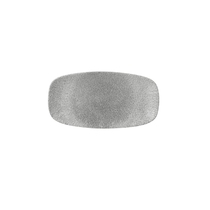 Raku Jasper Grey  Chefs Oblong Plate 9.35X6.2