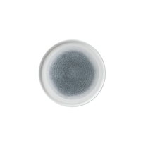 Raku Topaz Blue  Walled Plate 10 2/8